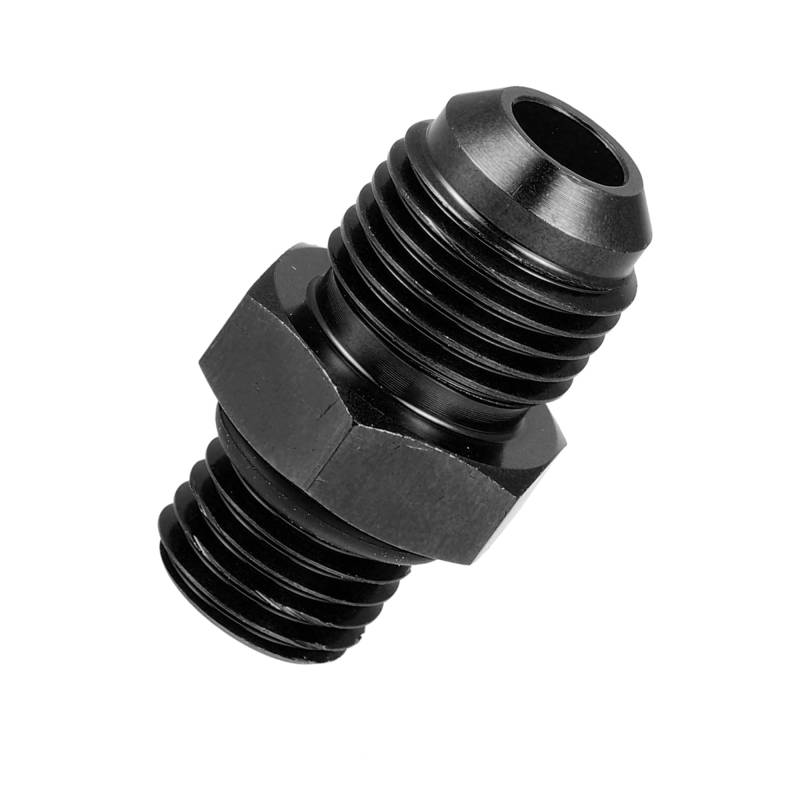 6AN männlich auf M12 x1,5 mm männlich metrisches Gewinde Fitting Adapter Flare Union Coupler Kraftstoff Ã–lleitung Schlauchende Aluminiumlegierung Fitting Adapter Aluminium gerade schwarz für Auto von MACHSWON