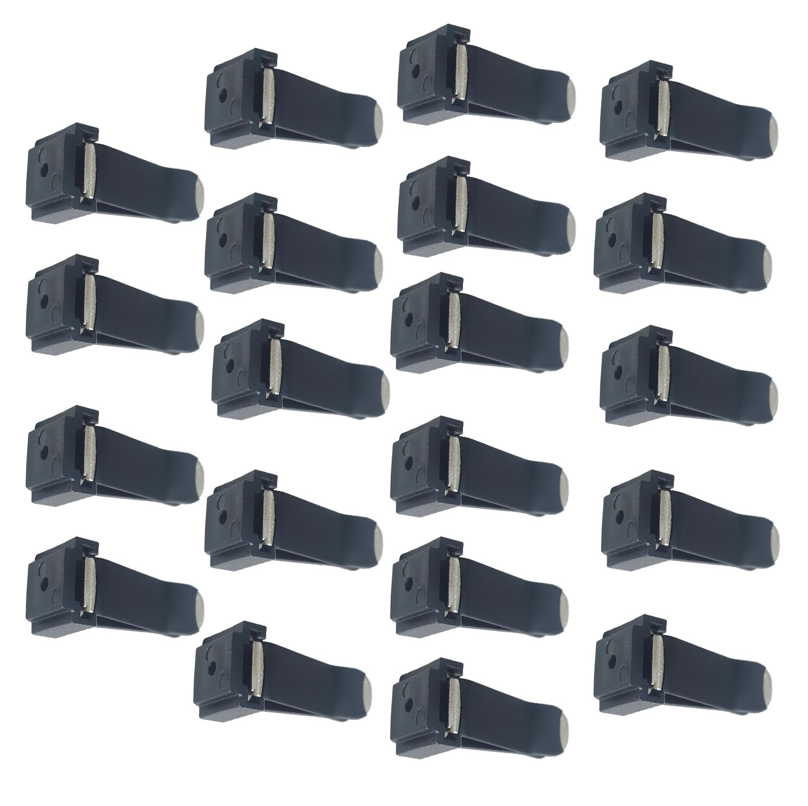 MACHSWON 20 Set quadratische Lüftungsschlitz-Clips für Klimaanlage, mit Kunststoffschlitzkopf mit Löchern, Ersatz-Clip, schwarz, 39,5 x 17,6 x 13,9 mm von MACHSWON