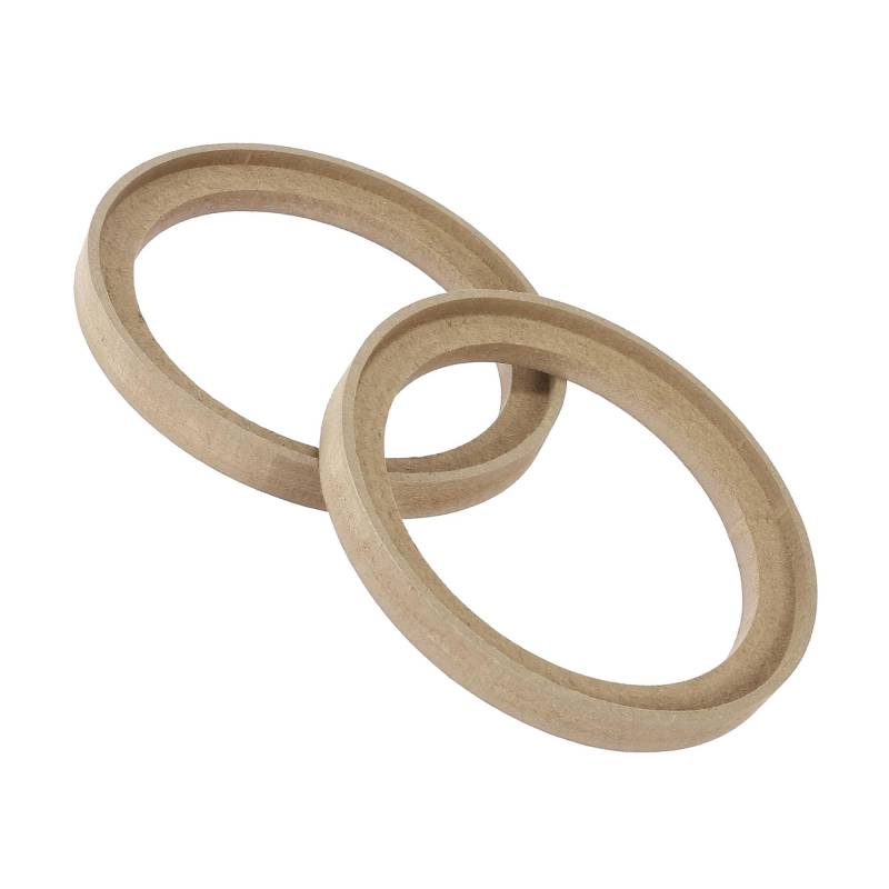 MACHSWON 2Pcs Auto Lautsprecher Spacer Ring Universal Lautsprecher Adapter Halterungen Montage Abstandshalter Aussparung Blende Platte Holz für 6,5 Zoll 146mm ID von MACHSWON