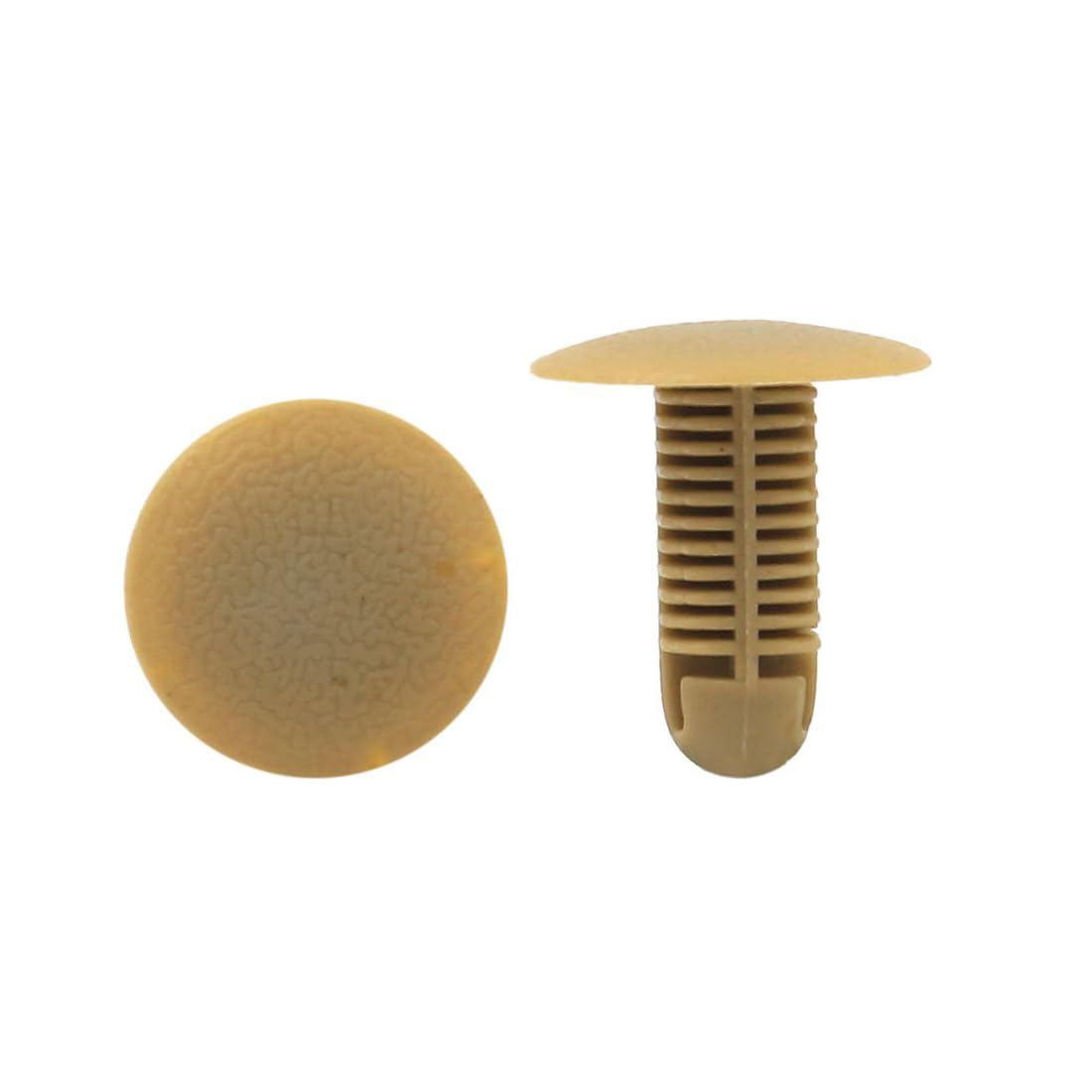 MACHSWON 50 Stück Kunststoff-Auto-Lochnieten für Kotflügel, Stoßstange, Push-Pin-Clips, Beige (8 mm) von MACHSWON