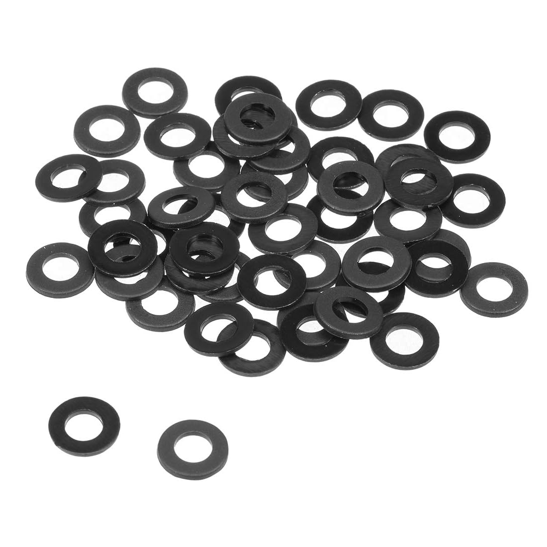 MACHSWON 50 Stück Nylon-Unterlegscheiben, 10 mm Außendurchmesser, 5 mm Innendurchmesser, 1 mm Dicke, M5 flache Unterlegscheibe, Dichtung für Schlauchschraube, Wasserhahnrohr, Ventil oder Gartenwartung von MACHSWON