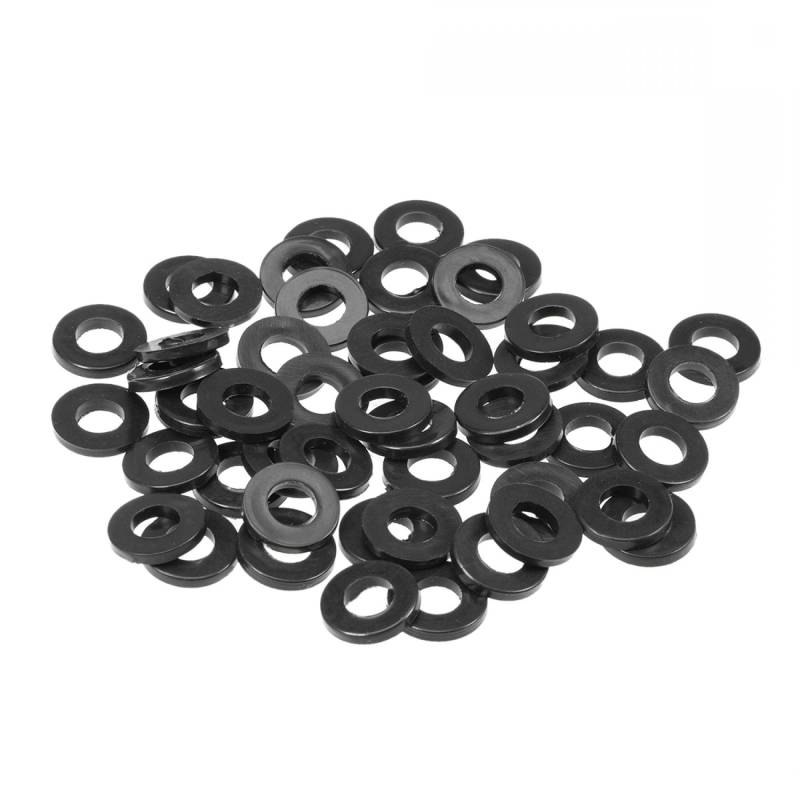 MACHSWON 50 Stück Nylon-Unterlegscheiben, 16 mm Außendurchmesser, 8 mm Innendurchmesser, 2 mm Dicke, M8 flache Unterlegscheibe, Dichtung für Schlauchschraube, Wasserhahnrohr, Ventil oder Gartenwartung von MACHSWON