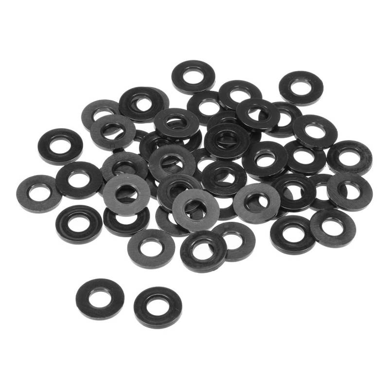 MACHSWON 50 Stück Nylon-Unterlegscheiben, 19 mm Außendurchmesser, 8 mm Innendurchmesser, 2 mm Dicke, M8 flache Unterlegscheibe, Dichtung für Schlauchschraube, Wasserhahnrohr, Ventil oder Gartenwartung von MACHSWON