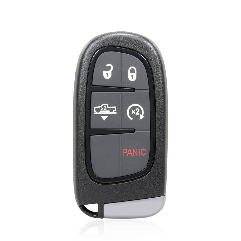 MACHSWON Ersatz Smart Proximit Keyless Entry Remote Key Fob Alarm für Dodge für Ram 1500 2500 3500 2013-2019 Luftfederung Truck 2013-2018 5 Tasten 46 Chip Schwarz 433MHz GQ4-54T von MACHSWON