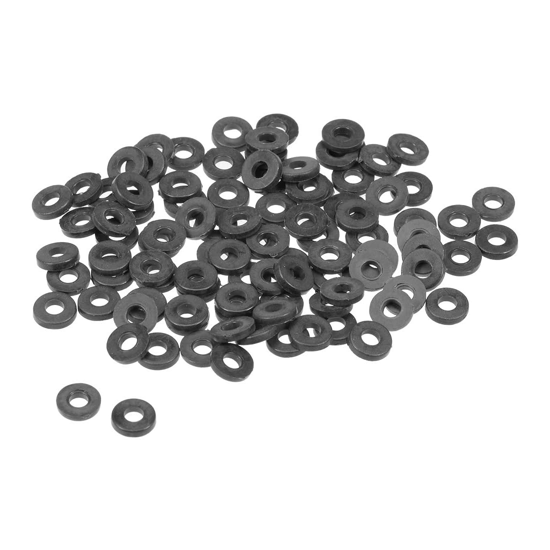 MACHSWON Nylon-Unterlegscheiben, 5 mm Außendurchmesser, 2 mm Innendurchmesser, 1 mm Dicke, M2 flache Unterlegscheiben, Dichtung, Dichtung für Schlauchschraube, Wasserhahnrohr, Ventil oder von MACHSWON