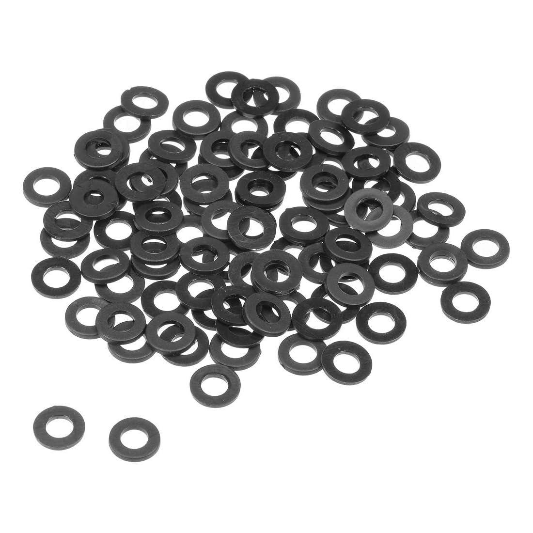 MACHSWON Nylon-Unterlegscheiben, 8 mm Außendurchmesser, 4 mm Innendurchmesser, 1 mm Dicke, M4 flache Unterlegscheiben, Dichtung, Dichtung für Schlauchschraube, Wasserhahnrohr, Ventil oder von MACHSWON