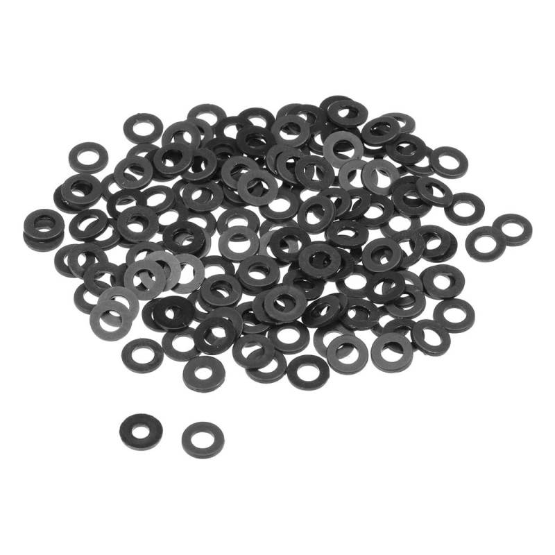 MACHSWON Nylon-Unterlegscheiben, 8 mm Außendurchmesser, 4 mm Innendurchmesser, 1 mm Dicke, M4 flache Unterlegscheiben, Dichtung, Dichtung für Schlauchschraube, Wasserhahnrohr, Ventil oder von MACHSWON