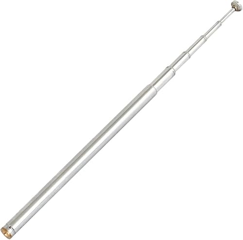 MACHSWON Silber 2 mm Durchmesser Innengewinde FM tragbares Radio TV 6 Abschnitte Teleskopantenne 480 mm Q20236A von MACHSWON