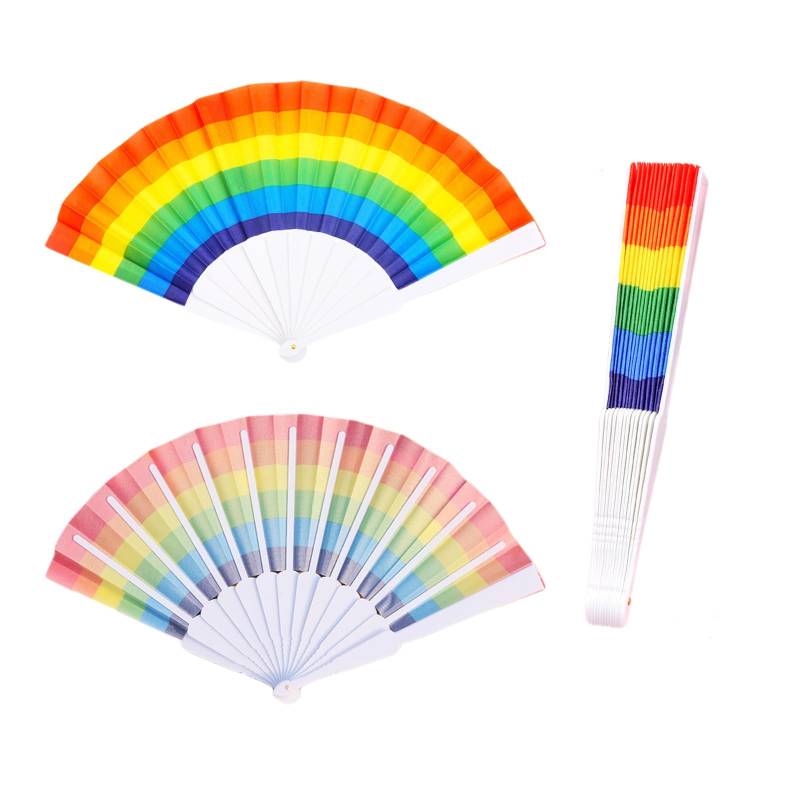 MAEXUS® Pride FäCher Regenbogen FäCher, 3 Stück Faltbar HandfäCher Fächer für LGBTQ+ Events, FäCher Festival Bunter Faltventilator für LES/Gay Pride Party Dekoration Pride Regenbogen von MAEXUS