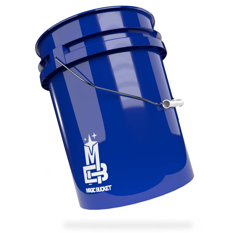 MAGIC BUCKET | Wascheimer für Auto Handwäsche Blau | 5 US GALLONEN ca. 20 Liter | kompatibel mit Grit Guard, Detail Guardz Dirt Lock, Chemical Guys Dirt Trap, Gamma Lids Deckel von MAGIC BUCKET