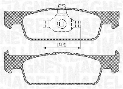 Magneti Marelli Bremsbeläge vorne (Satz) [Hersteller-Nr. 363916060717] für Dacia, Renault, Smart von MAGNETI MARELLI