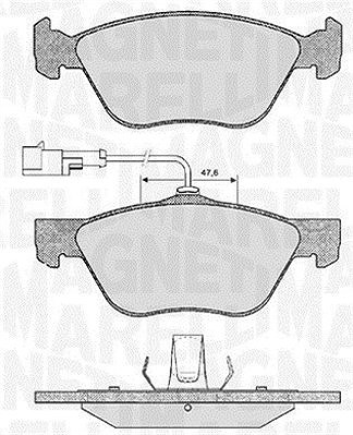 Magneti Marelli Bremsbelagsatz, Scheibenbremse [Hersteller-Nr. 363916060101] für Alfa Romeo, Fiat, Lancia von MAGNETI MARELLI