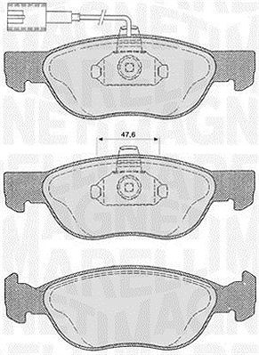 Magneti Marelli Bremsbelagsatz, Scheibenbremse [Hersteller-Nr. 363916060102] für Alfa Romeo, Fiat, Lancia von MAGNETI MARELLI