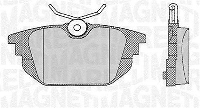 Magneti Marelli Bremsbelagsatz, Scheibenbremse [Hersteller-Nr. 363916060106] für Alfa Romeo, Fiat, Lancia von MAGNETI MARELLI