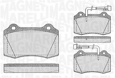 Magneti Marelli Bremsbelagsatz, Scheibenbremse [Hersteller-Nr. 363916060107] für Alfa Romeo, Ferrari, Chrysler, Fiat von MAGNETI MARELLI