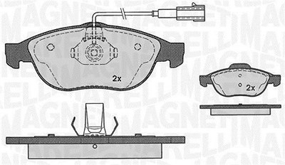 Magneti Marelli Bremsbelagsatz, Scheibenbremse [Hersteller-Nr. 363916060112] für Alfa Romeo, Lancia von MAGNETI MARELLI