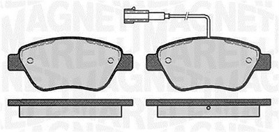 Magneti Marelli Bremsbelagsatz, Scheibenbremse [Hersteller-Nr. 363916060126] für Abarth, Alfa Romeo, Citroën, Fiat, Lancia, Peugeot von MAGNETI MARELLI