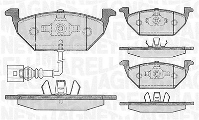 Magneti Marelli Bremsbelagsatz, Scheibenbremse [Hersteller-Nr. 363916060132] für Audi, Seat, Skoda, VW von MAGNETI MARELLI