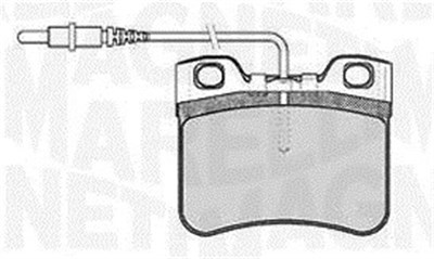 Magneti Marelli Bremsbelagsatz, Scheibenbremse [Hersteller-Nr. 363916060165] für Citroën, Peugeot von MAGNETI MARELLI