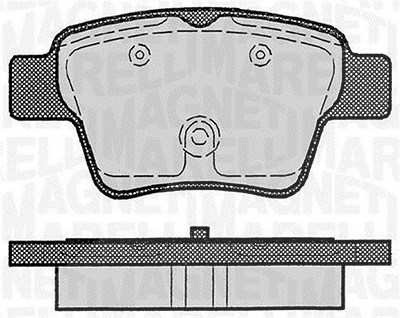 Magneti Marelli Bremsbelagsatz, Scheibenbremse [Hersteller-Nr. 363916060179] für Citroën, Peugeot, Renault von MAGNETI MARELLI