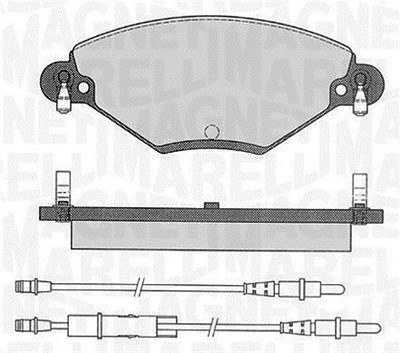 Magneti Marelli Bremsbelagsatz, Scheibenbremse [Hersteller-Nr. 363916060181] für Citroën von MAGNETI MARELLI