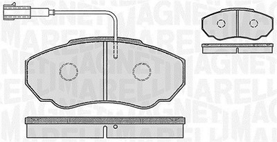 Magneti Marelli Bremsbelagsatz, Scheibenbremse [Hersteller-Nr. 363916060186] für Citroën, Fiat, Peugeot von MAGNETI MARELLI