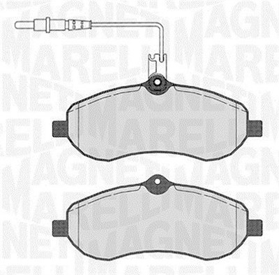 Magneti Marelli Bremsbelagsatz, Scheibenbremse [Hersteller-Nr. 363916060193] für Citroën, Fiat, Peugeot, Toyota von MAGNETI MARELLI