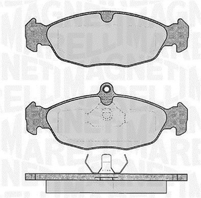 Magneti Marelli Bremsbelagsatz, Scheibenbremse [Hersteller-Nr. 363916060208] für Gm Korea, Jaguar, Opel von MAGNETI MARELLI