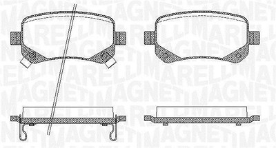 Magneti Marelli Bremsbelagsatz, Scheibenbremse [Hersteller-Nr. 363916060210] für Chrysler, Dodge, Fiat, Jeep, Lancia, VW von MAGNETI MARELLI