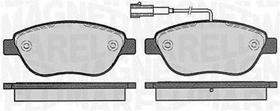 Magneti Marelli Bremsbelagsatz, Scheibenbremse [Hersteller-Nr. 363916060214] für Abarth, Fiat, Lancia, Opel von MAGNETI MARELLI