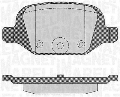 Magneti Marelli Bremsbelagsatz, Scheibenbremse [Hersteller-Nr. 363916060216] für Abarth, Citroën, Fiat, Lancia von MAGNETI MARELLI