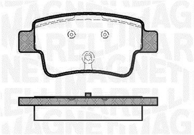 Magneti Marelli Bremsbelagsatz, Scheibenbremse [Hersteller-Nr. 363916060230] für Abarth, Fiat, Opel, Vauxhall von MAGNETI MARELLI