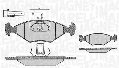 Magneti Marelli Bremsbelagsatz, Scheibenbremse [Hersteller-Nr. 363916060234] für Fiat von MAGNETI MARELLI