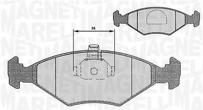 Magneti Marelli Bremsbelagsatz, Scheibenbremse [Hersteller-Nr. 363916060235] für Fiat von MAGNETI MARELLI