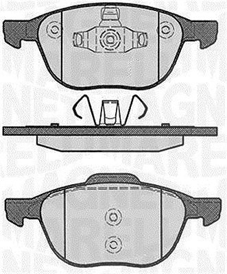 Magneti Marelli Bremsbelagsatz, Scheibenbremse [Hersteller-Nr. 363916060244] für Audi, Ford, Mazda, Opel, Volvo von MAGNETI MARELLI