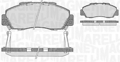 Magneti Marelli Bremsbelagsatz, Scheibenbremse [Hersteller-Nr. 363916060274] für Rover, Honda von MAGNETI MARELLI