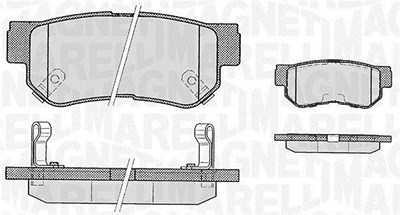 Magneti Marelli Bremsbelagsatz, Scheibenbremse [Hersteller-Nr. 363916060278] für Hyundai, Kia, Ssangyong von MAGNETI MARELLI