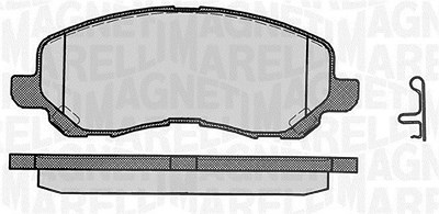 Magneti Marelli Bremsbelagsatz, Scheibenbremse [Hersteller-Nr. 363916060338] für Chrysler, Citroën, Dodge, Jeep, Lancia, Mitsubishi, Peugeot von MAGNETI MARELLI