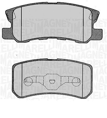 Magneti Marelli Bremsbelagsatz, Scheibenbremse [Hersteller-Nr. 363916060340] für Chrysler, Citroën, Dodge, Jeep, Lancia, Mitsubishi, Peugeot von MAGNETI MARELLI