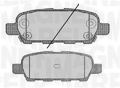 Magneti Marelli Bremsbelagsatz, Scheibenbremse [Hersteller-Nr. 363916060350] für Infiniti, Nissan, Renault, Suzuki von MAGNETI MARELLI