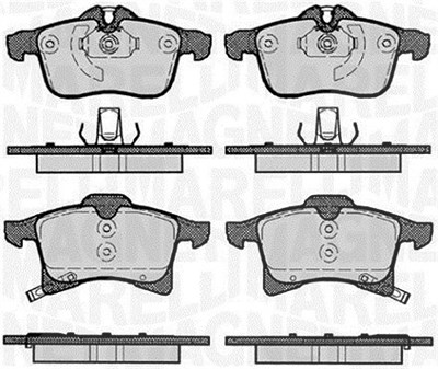 Magneti Marelli Bremsbelagsatz, Scheibenbremse [Hersteller-Nr. 363916060364] für Chevrolet, Opel von MAGNETI MARELLI