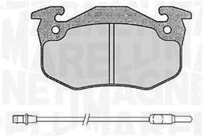 Magneti Marelli Bremsbelagsatz, Scheibenbremse [Hersteller-Nr. 363916060378] für Renault von MAGNETI MARELLI