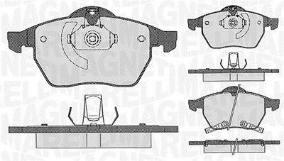 Magneti Marelli Bremsbelagsatz, Scheibenbremse [Hersteller-Nr. 363916060386] für Opel, Saab von MAGNETI MARELLI