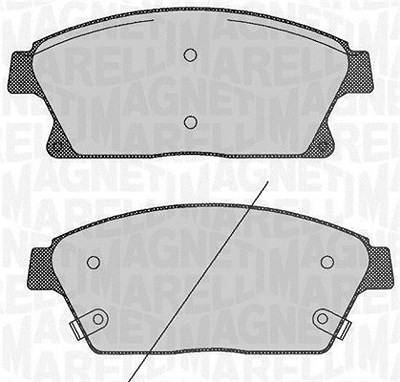 Magneti Marelli Bremsbelagsatz, Scheibenbremse [Hersteller-Nr. 363916060424] für Cadillac, Chevrolet, Mitsubishi, Opel, Vauxhall von MAGNETI MARELLI