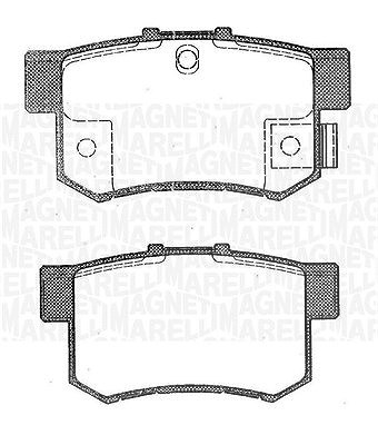 Magneti Marelli Bremsbelagsatz, Scheibenbremse [Hersteller-Nr. 363916060462] für Honda, Mg, Rover, Suzuki von MAGNETI MARELLI