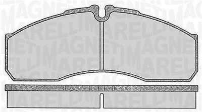 Magneti Marelli Bremsbelagsatz, Scheibenbremse [Hersteller-Nr. 363916060477] für Audi, Iveco, Jaguar, Mercedes-Benz, Renault, Renault Trucks, Toyota, von MAGNETI MARELLI