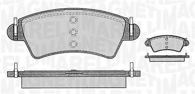 Magneti Marelli Bremsbelagsatz, Scheibenbremse [Hersteller-Nr. 363916060538] für Citroën, Peugeot von MAGNETI MARELLI