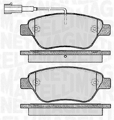 Magneti Marelli Bremsbelagsatz, Scheibenbremse [Hersteller-Nr. 363916060560] für Alfa Romeo, Citroën, Fiat, Peugeot von MAGNETI MARELLI