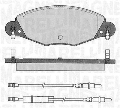 Magneti Marelli Bremsbelagsatz, Scheibenbremse [Hersteller-Nr. 363916060564] für Citroën von MAGNETI MARELLI