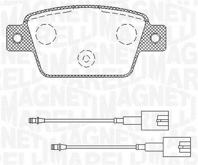 Magneti Marelli Bremsbelagsatz, Scheibenbremse [Hersteller-Nr. 363916060568] für Alfa Romeo, Fiat, Lancia von MAGNETI MARELLI